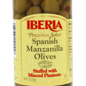 Iberia Spanish Queen Olives Stuffed with Minced Pimiento 7 oz