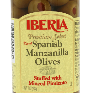 Iberia Spa Manz Olives Stuffed with Minced Pimiento 7 oz