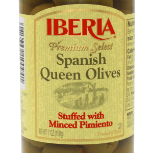 Iberia Placed Spa Manz Olives Stuff w/minced Pimiento 7 oz