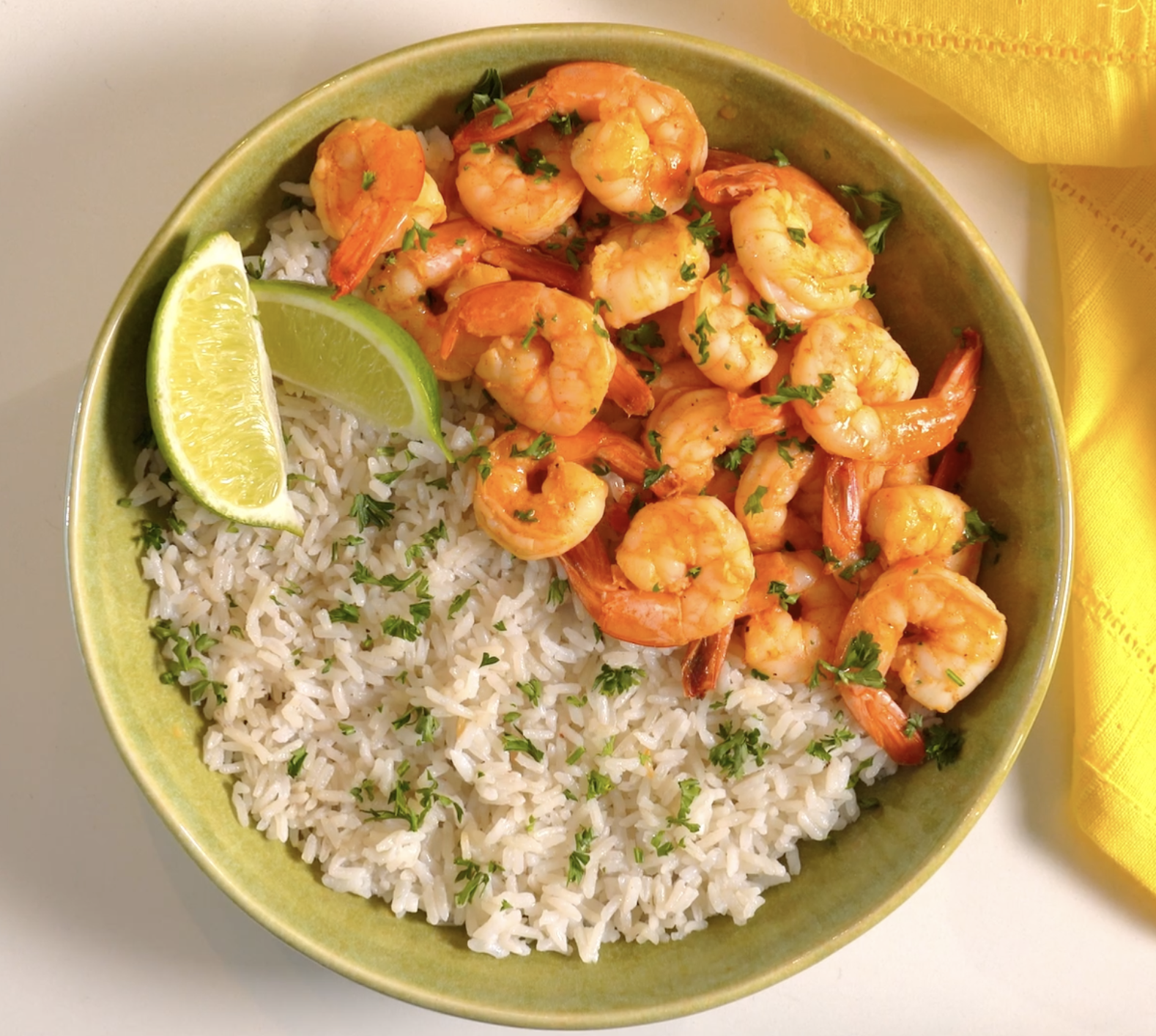 Garlic Butter Shrimp & Coconut Rice